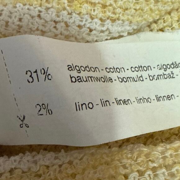 Zara Yellow White Striped Sleeveless Knit Scoop Neck Pullover Tank Top Size S - Picture 4 of 5